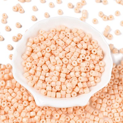 Opaque Baking Paint Glass Seed Beads SEED-T008-02C-1