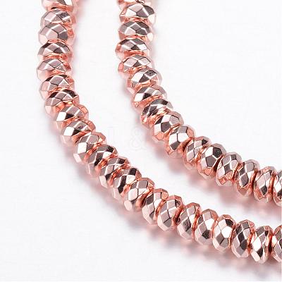 Electroplate Non-magnetic Synthetic Hematite Bead Strands G-Q465-13RG-1