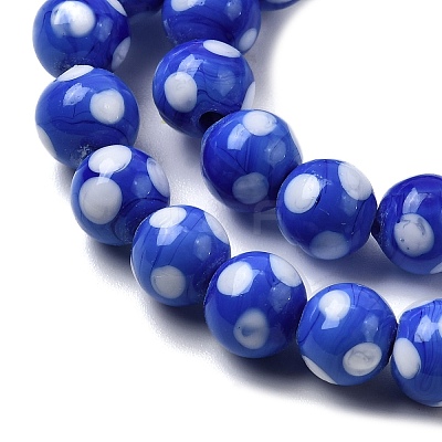 Handmade Lampwork Beads LAMP-D002-8mm-01H-1
