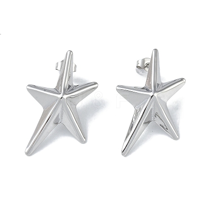 Non-Tarnish 304 Stainless Steel Stud Earrings for Women EJEW-U004-04P-1