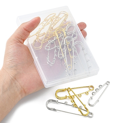 16Pcs 8 Style Stainless Steel Safety Pins Brooch Findings STAS-YW0001-37-1