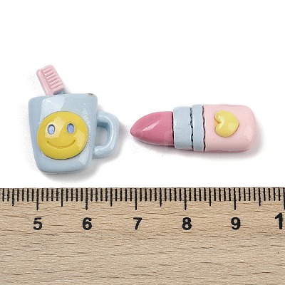 Opaque Resin Cabochons RESI-K043-18-1
