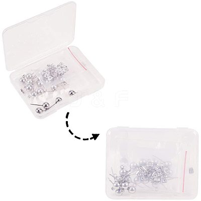 304 Stainless Steel Stud Earring Findings STAS-PH0018-68P-1