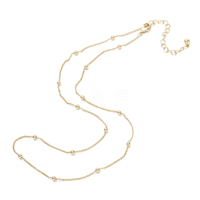 Brass Satellite Chain Necklaces X-NJEW-K123-08G-1