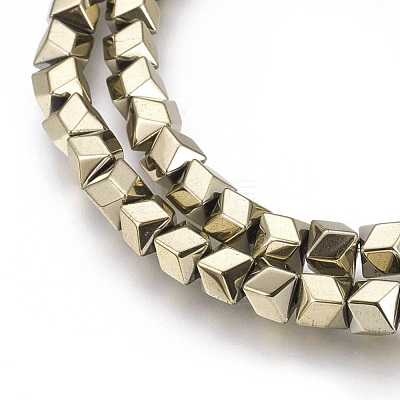 Electroplated Non-magnetic Synthetic Hematite Beads Strands G-P392-J07-1