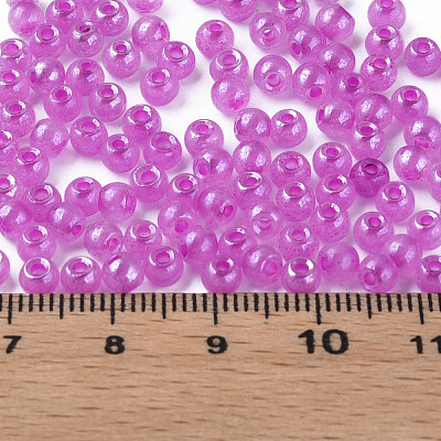 6/0 Imitation Jade Glass Seed Beads SEED-N004-006-03-1
