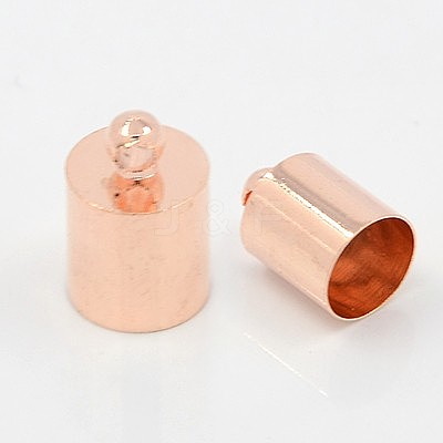 Brass Cord Ends X-KK-D219-12x8-RG-1