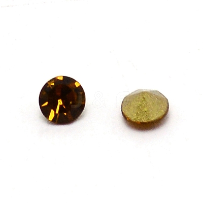 Glass Rhinestone Cabochons RGLA-WH0005-02B-1