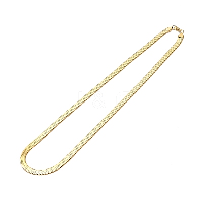 Ion Plating(IP) 304 Stainless Steel Herringbone Chain Necklace for Men Women NJEW-E076-04E-G-1