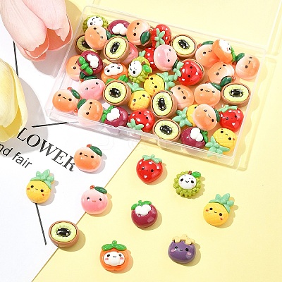 50Pcs Opaque Cartoon Resin Cabochons CRES-FS0001-19-1