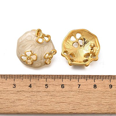 304 Stainless Steel Enamel Stud Earrings EJEW-S254-02B-G-1