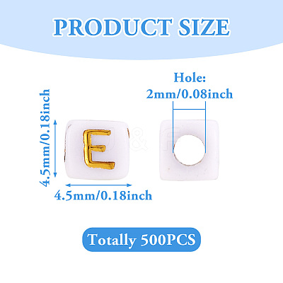 Opaque Acrylic Beads MACR-TAG0001-07E-1