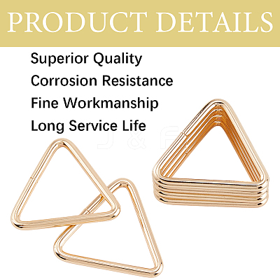 12Pcs Triangle Iron Linking Rings IFIN-CP0002-96LG-1