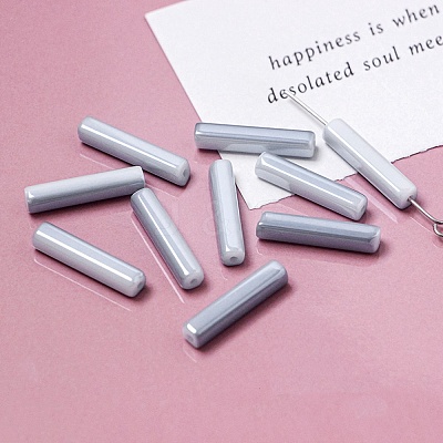 Electroplate Glass Beads GLAA-D024-01G-1