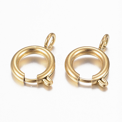 Ion Plating(IP) 304 Stainless Steel Spring Ring Clasps STAS-H423-08G-1