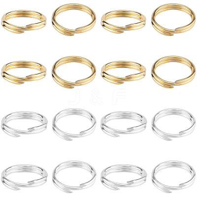20Pcs 2 Colors 925 Sterling Silver Split Jump Rings STER-SC0001-41A-1