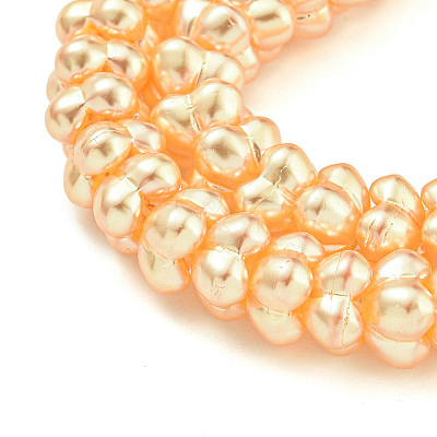 Transparent Spray Painted Glass Beads Strands GLAA-P066-01D-1