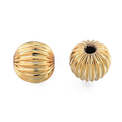 Brass Grooved Beads LS-KK-N259-27A-1