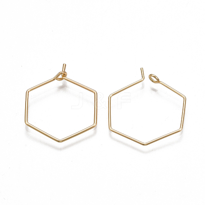 Brass Earring Hooks KK-T038-424A-G-1