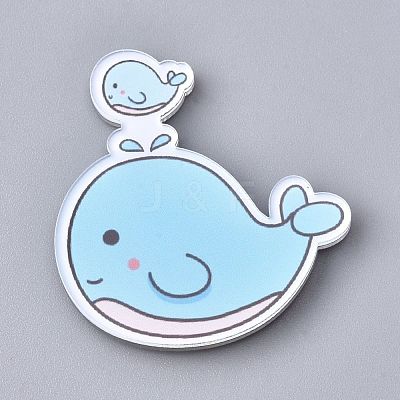 Acrylic Safety Brooches JEWB-F012-15-1