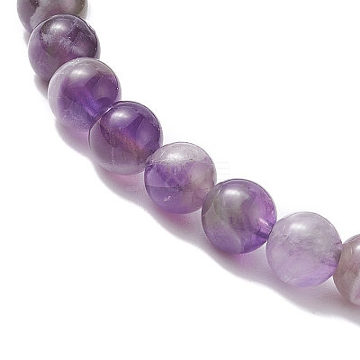 7Pcs 7 Style Natural Mixed Gemstone & Alloy Saint Benedict Beaded Strech Bracelets Set for Women BJEW-JB09346-1