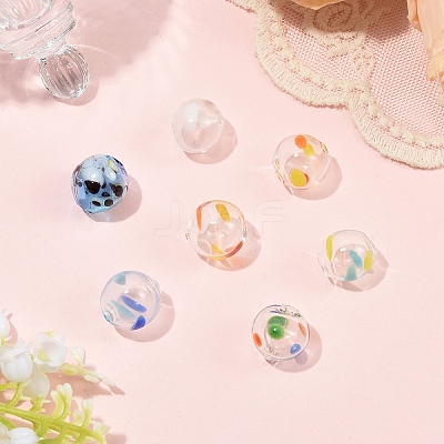 7Pcs 7 Colors Transparent Glass Beads GLAA-YW0005-59-1