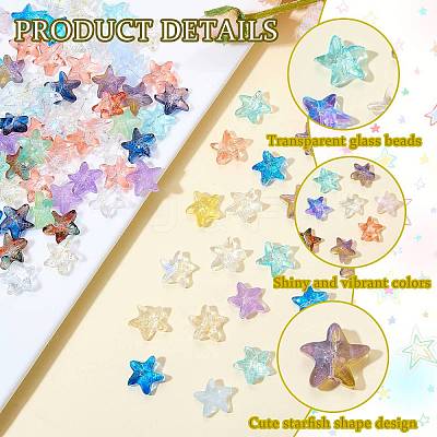 100Pcs Transparent Glass Beads GLAA-SZ0002-45-1