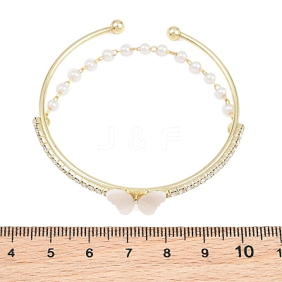Alloy Pave Clear Cubic Zirconia 2-Strand Open Cuff Bangles for Women AL-CBA3C8B-14G-1
