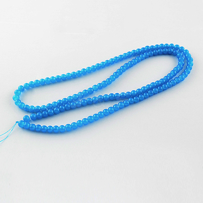 Imitation Jade Glass Beads Strands DGLA-S076-8mm-18-1