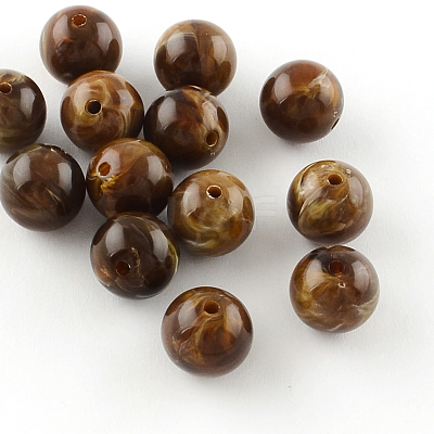 Acrylic Imitation Gemstone Beads X-OACR-R029-10mm-M-1