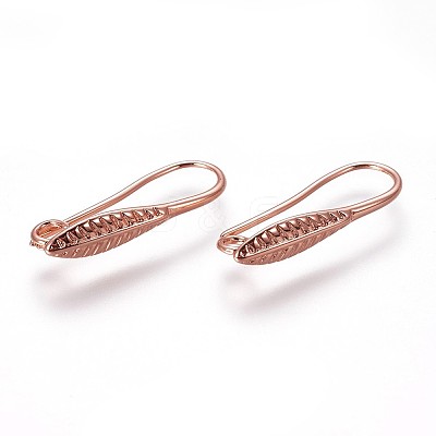 Brass Earring Hooks KK-L177-26RG-1