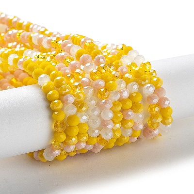 Glass Beads Strands EGLA-A034-M4mm-21-1