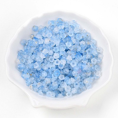 Frosted Transparent Acrylic Beads OACR-N137-72J-1
