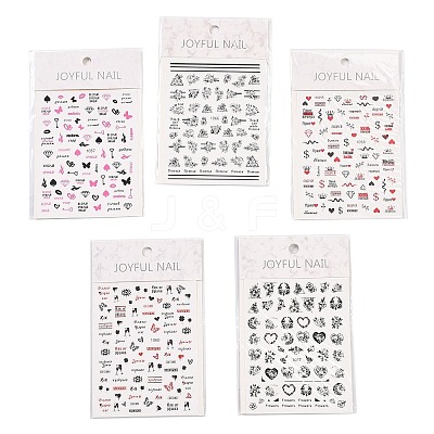 Skull Snake Word Nail Stickers MRMJ-R093-01-M-1