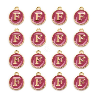 Golden Plated Alloy Enamel Charms X-ENAM-S118-08F-1