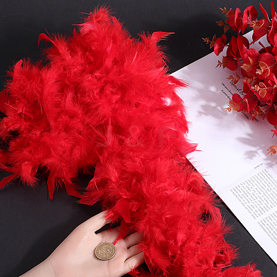 Turkey Feather Fluff Boa for Dancing DIY-WH0568-10C-1