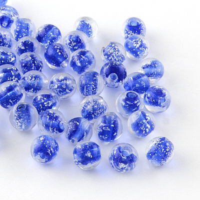 Handmade Luminous Lampwork Beads X-LAMP-R125-8mm-08-1