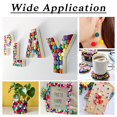 120Pcs 12 Colors Polyester High-elastic Pom Pom Ball DIY-TA0013-41-1