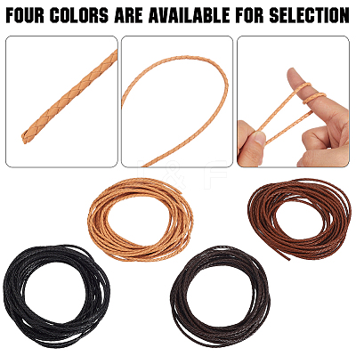 5M Round Braided Cowhide Letter Cord WL-GF0001-34A-01-1