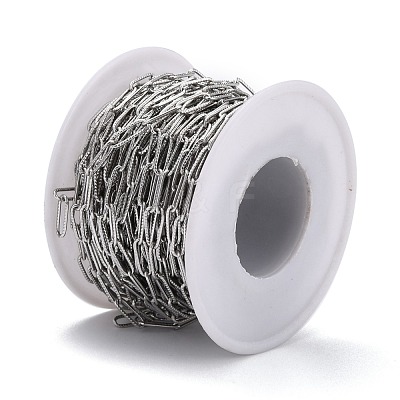 Tarnish Resistant 304 Stainless Steel Paperclip Chains CHS-D033-06P-02-1