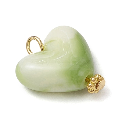 Imitation Gemstone Acrylic Pendants PALLOY-JF03955-01-1