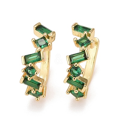 Cubic Zirconia Star Cuff Earrings EJEW-A069-17G-D-1