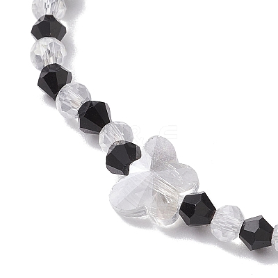 2Pcs Glass Beads Stretch Bracelets for Women BJEW-JB11395-1