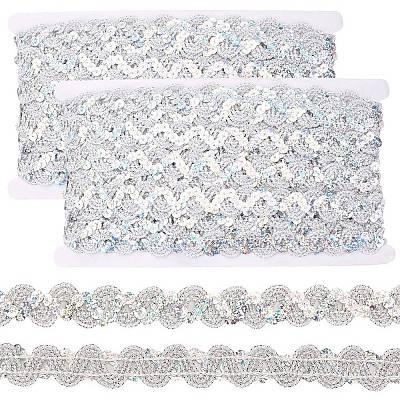 2Pcs Polyester Paillette Beads OCOR-CP0001-31B-1
