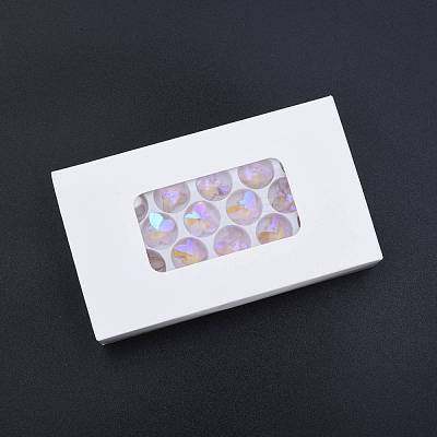 Electroplate Faceted Glass Pendants EGLA-N006-051-1