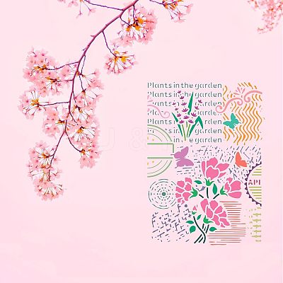 PET Plastic Drawing Painting Stencils Templates Sets DIY-WH0172-425-1