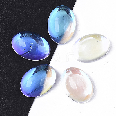 Transparent Glass Cabochons X-EGLA-N004-02B-01-1