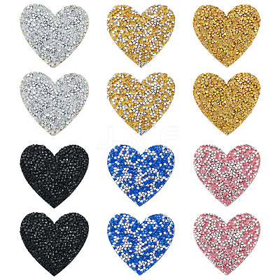 Polyester Hotfix Rhinestone Iron on Patches Applique Patch FIND-TA0002-53D-1