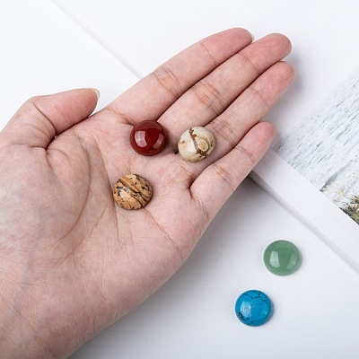Natural Gemstone Cabochons G-H1596-FR-15mm-M-1