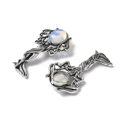 Angel Brass Opalite Pendants KK-D361-02AS-20-1